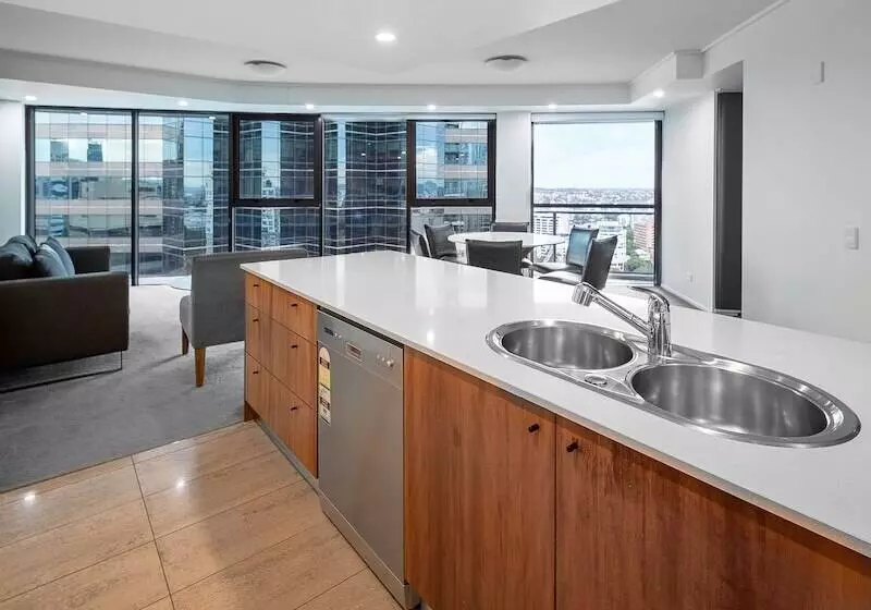 ３ベッドルームアパートメント, Oaks Brisbane On Felix Suites