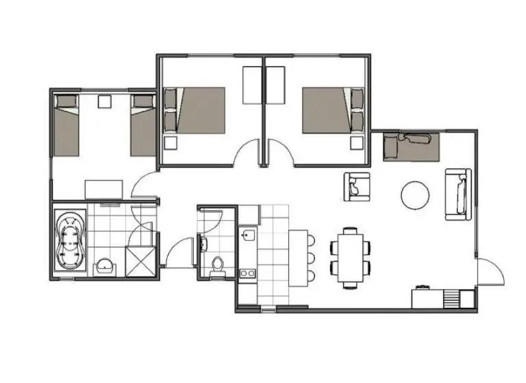 ３ベッドルームアパートメント, South Street West Motel