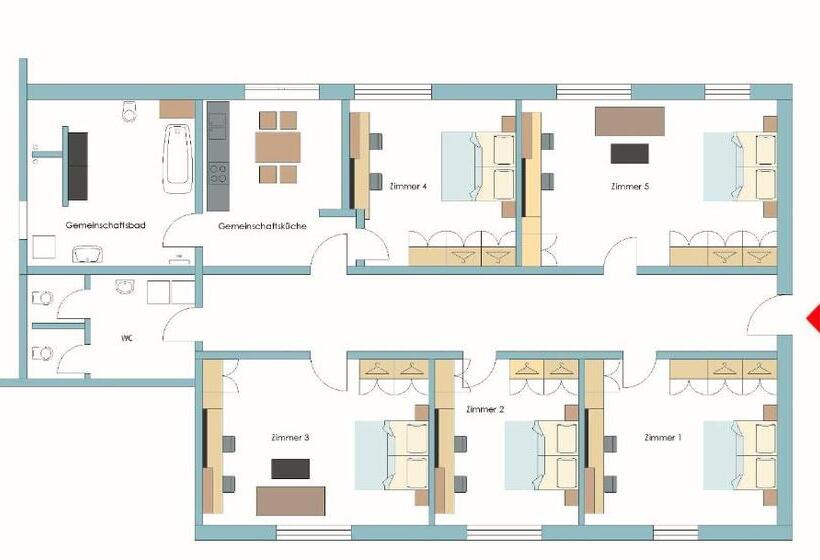 Номер Стандарт, Bellevue Boardinghouse