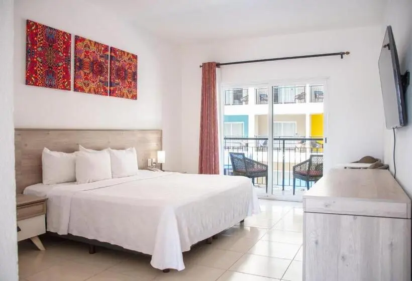 キングサイズベッドのスタンダードルーム, Decameron Isla Coral Guayabitos, Ramada All Inclusive Resort