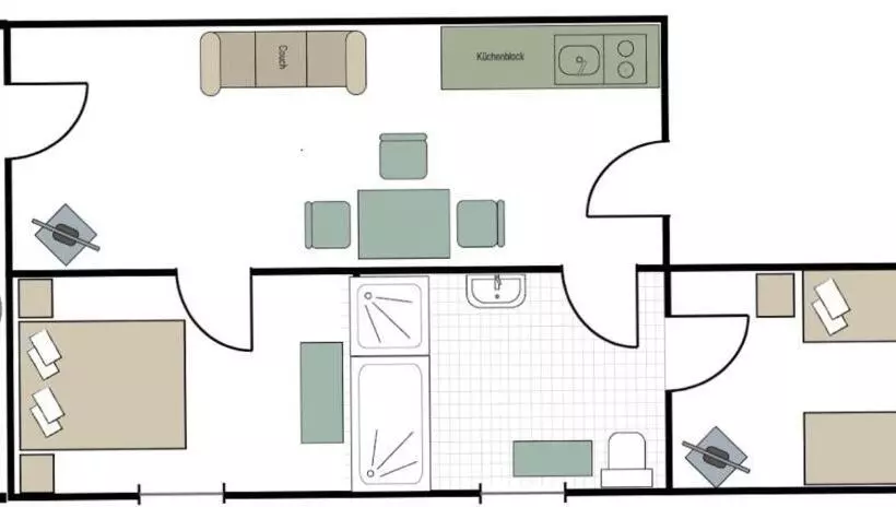 ２ベッドルームアパートメント, Pesentheinerhof