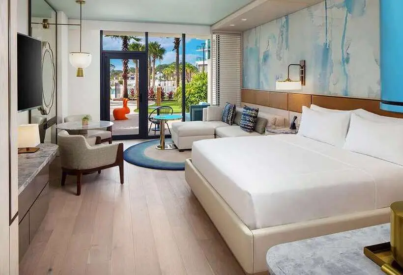 キングサイズベッドのスタンダードルーム, The Ray Hotel Delray Beach, Curio Collection By Hilton