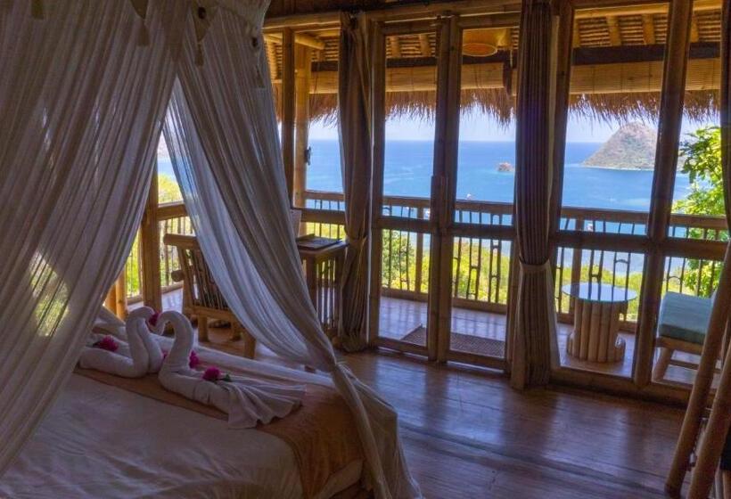 Вилла 1 Спальня Вид на Море, Elang Hillside Bamboo Villas