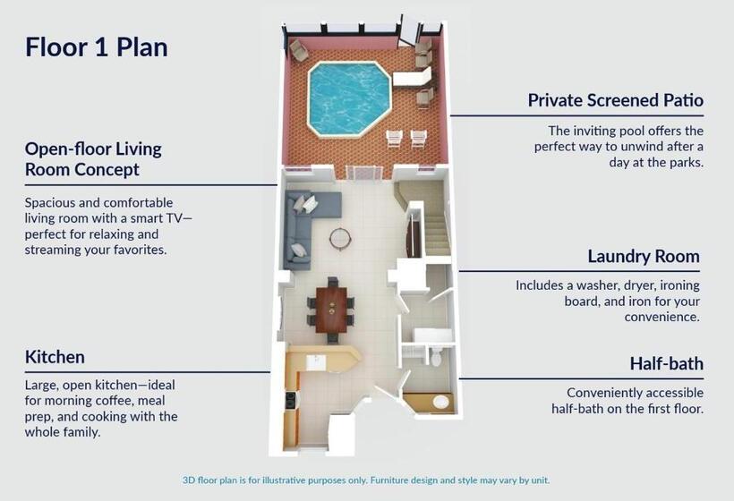 فيلا غرفة نوم واحدة مع مسبح, Encantada Resort Vacation Townhomes By Idiliq