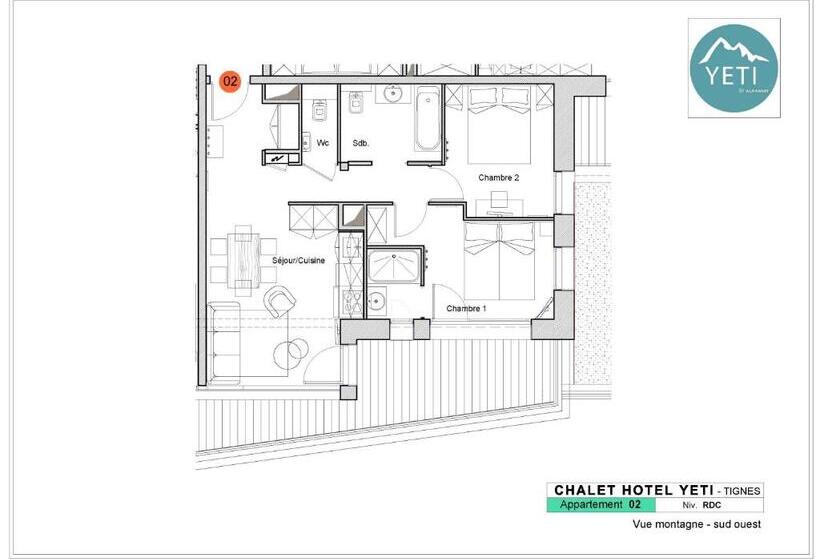آپارتمان 1 خوابه, Chalet Hotel Yeti