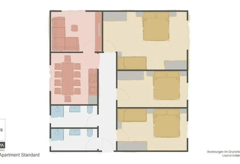 ３ベッドルームアパートメント, Haus Bellevue By Vaya