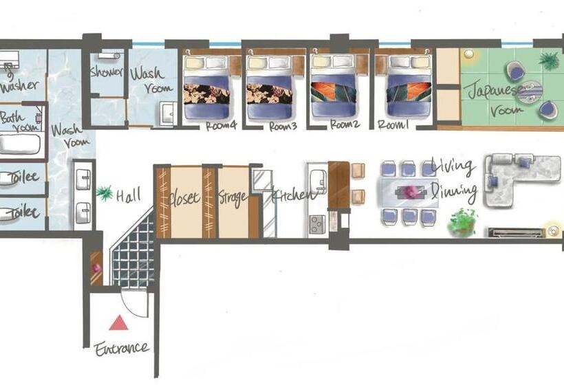 דירת חדר, コンドミニアムharu 那覇県庁前 201