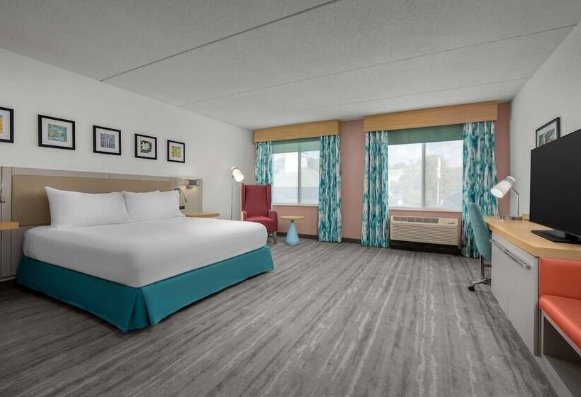 适合残疾人士使用的带超级大床的标准间, Hilton Garden Inn Greensboro