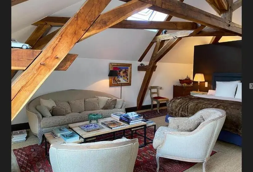 キングサイズベッドのデラックスルーム, Manoir De La Croix Saint Louis Luxury Guest House