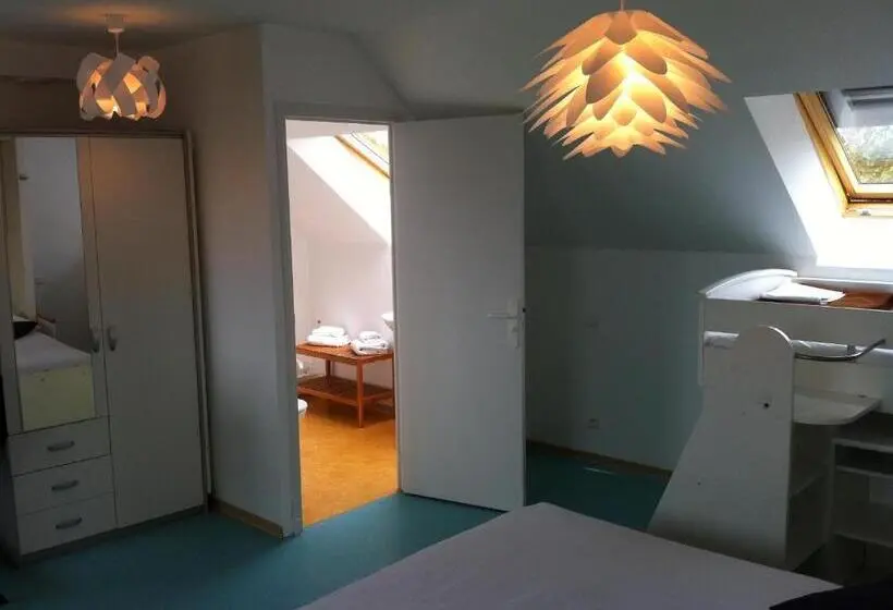 バルコニー付スタンダード４ベッドルーム, Hôtel Le Vivier Wissant   Rivière