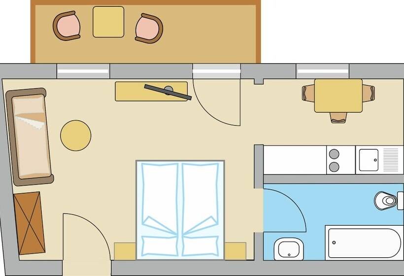 חדר סטודיו סטנדרד, Gartenhotel Rosenhof Bei Kitzbühel