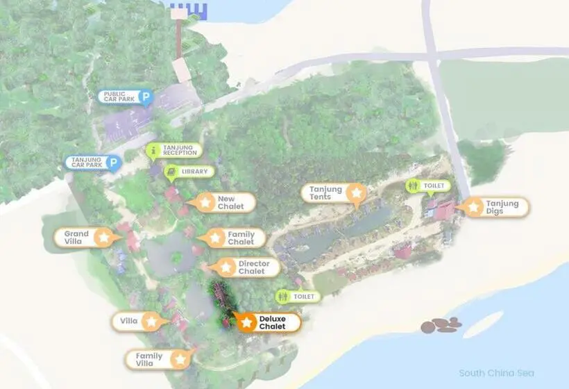 キングサイズベッドのデラックスルーム, Tanjung Inn