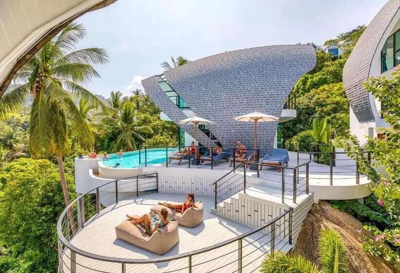 اتاق استاندارد با چشم‌انداز استخر, Villa The Spot Koh Samui