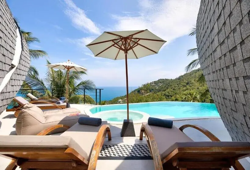 اتاق استاندارد با چشم‌انداز استخر, Villa The Spot Koh Samui
