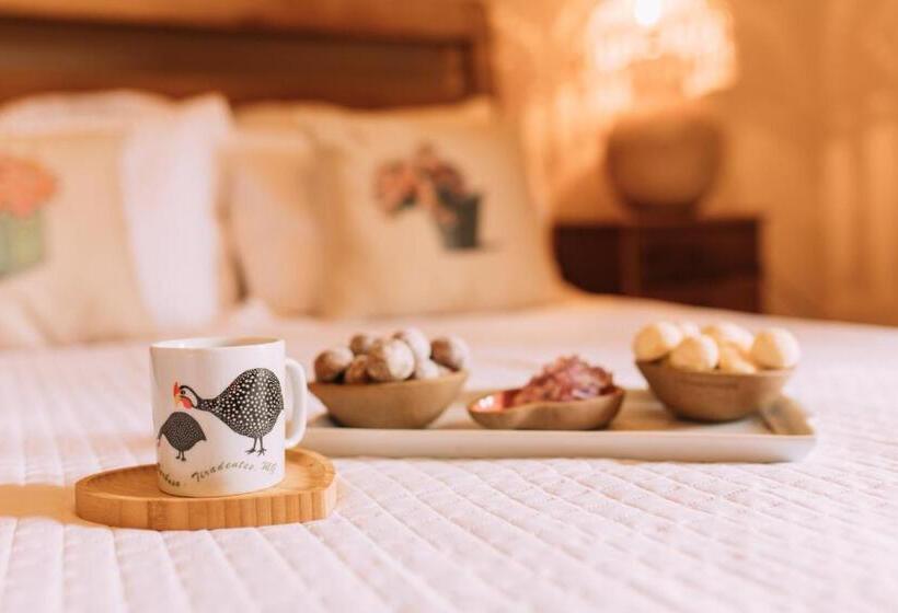 디럭스 스위트 킹 침대, Maria Barbosa Tiradentes Pousada E Spa