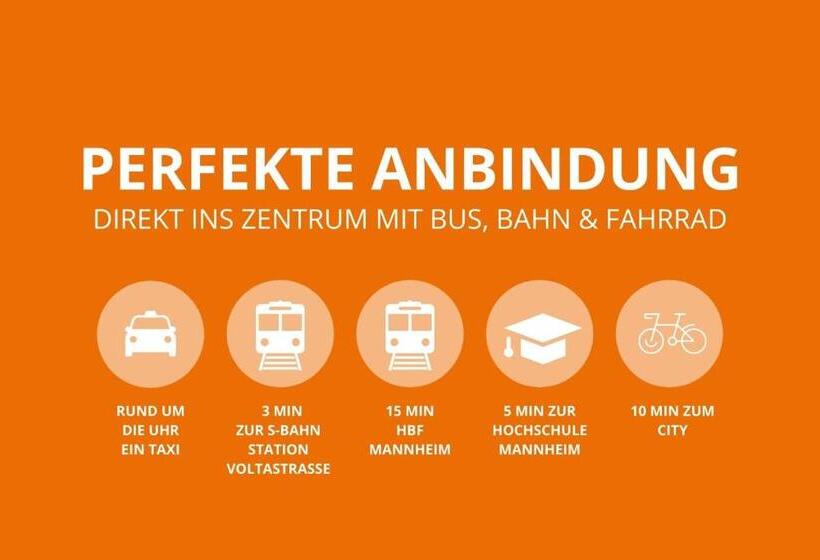 آپارتمان لوکس 1 خوابه, Stay@ma Boardinghouse Mannheim