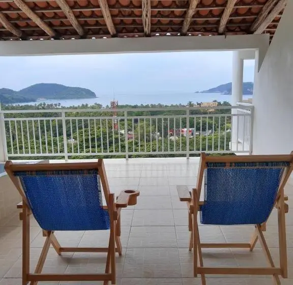 اتاق استاندارد با چشم‌انداز دریا, Sunset House Zihuatanejo