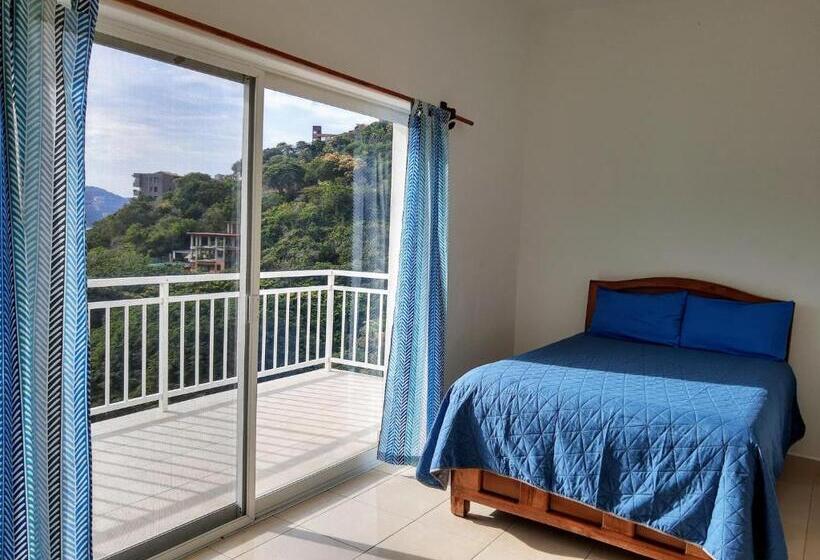 חדר משפחתי נוף לים, Sunset House Zihuatanejo