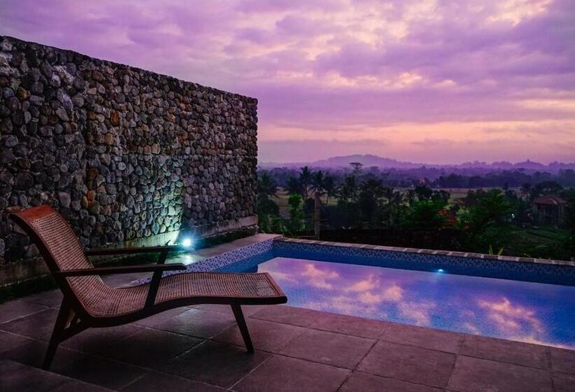 וילה עם חדר שינה אחד ובריכת שחיה, Borobudur Hills