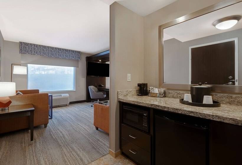 带双人床的标准工作室, Hampton Inn & Suites Seattle/federal Way