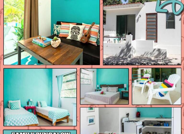 بنگله خانوادگی, Camp Akumal   Hosted Family Bungalows