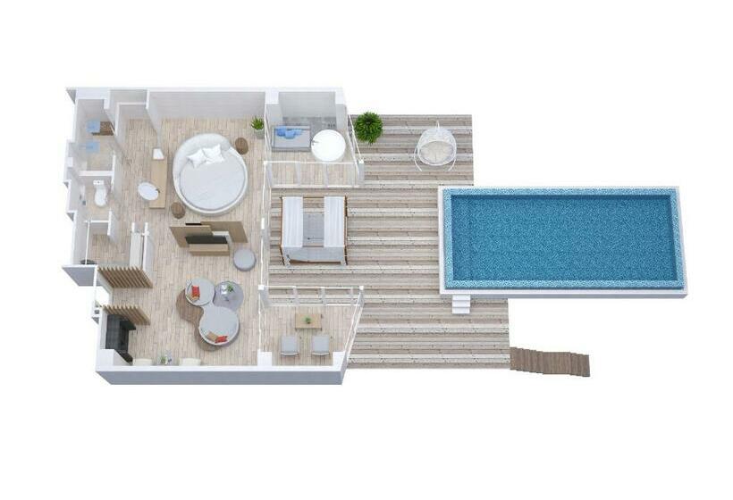 别墅: 1间卧室带游泳池, Lux South Ari Atoll Resort & Villas