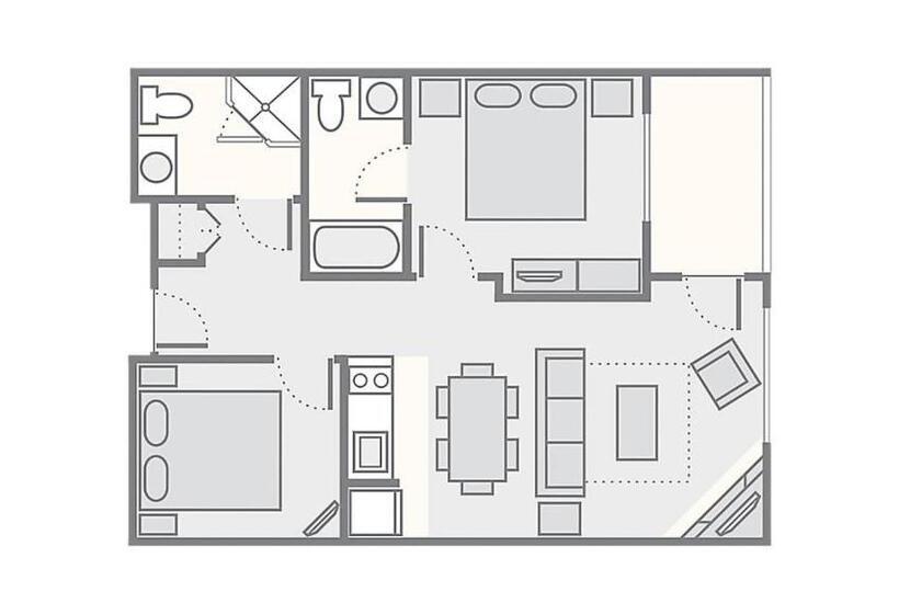 Люкс Deluxe 2 Спальни, Bluegreen Vacations Odyssey Dells Resort