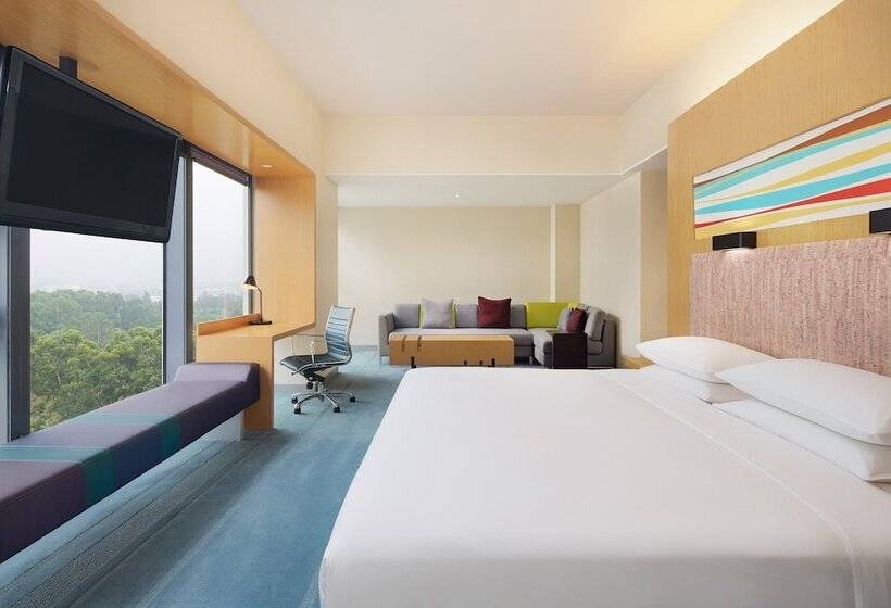 Студия Стандарт Двуспальная Кровать, Aloft Nanhai Foshan