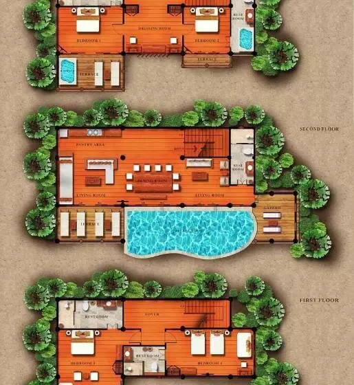 ビラ4ベッドルーム, Santhiya Koh Yao Yai Resort & Spa
