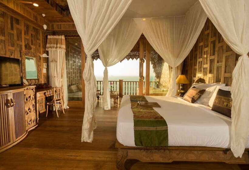디럭스 룸 바다 전망, Santhiya Koh Yao Yai Resort & Spa   Compulsory Join Santhiya Speedboat From To Ao Po Grand Marina At