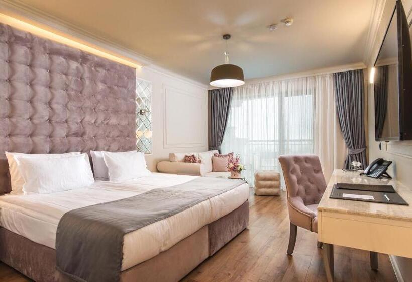 디럭스 룸 측면 바다 전망, Casa Di Fiore Spa And Medical Hotel, Mineral Pools & Private Beach