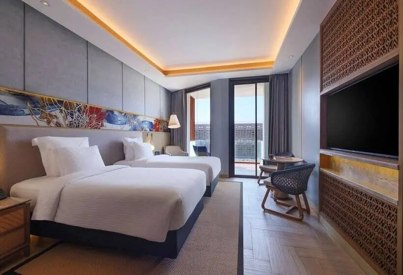 オーシャンビューデラックスルームバルコニー付き, Pullman Lombok Merujani Mandalika Beach Resort