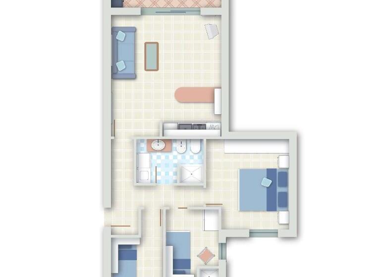 דירת חדר עם טרסה, Residence Floreal