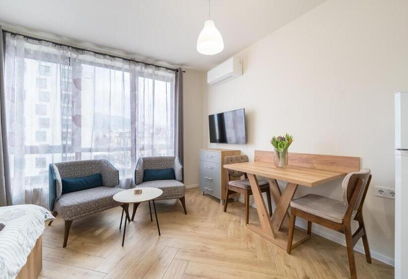 סטודיו עם נוף להרים, Wow Studios For Rent   Bul Montevideo 25a   B