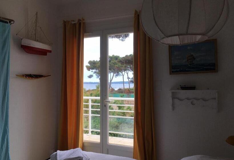 オーシャンビュースタンダードルームテラス付き, Hôtel Lido Beach