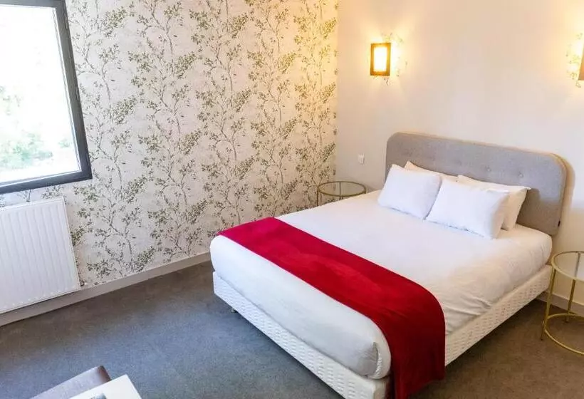 キングサイズベッドのスタンダードルーム, Auberge Le Prieuré Des Gourmands