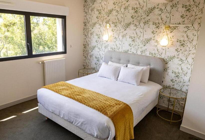 חדר סטנדרט נוף לגינה, Auberge Le Prieuré Des Gourmands