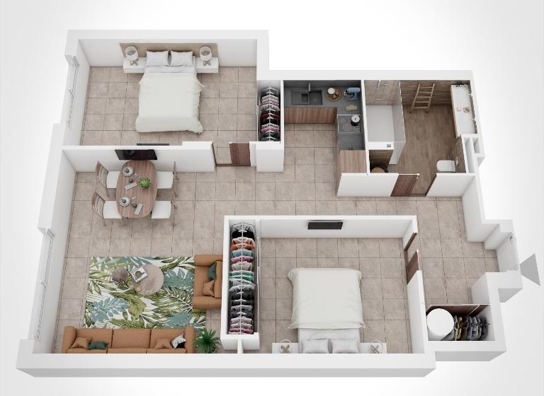 آپارتمان 1 خوابه همکف, Kallisté Hôtel & Résidence