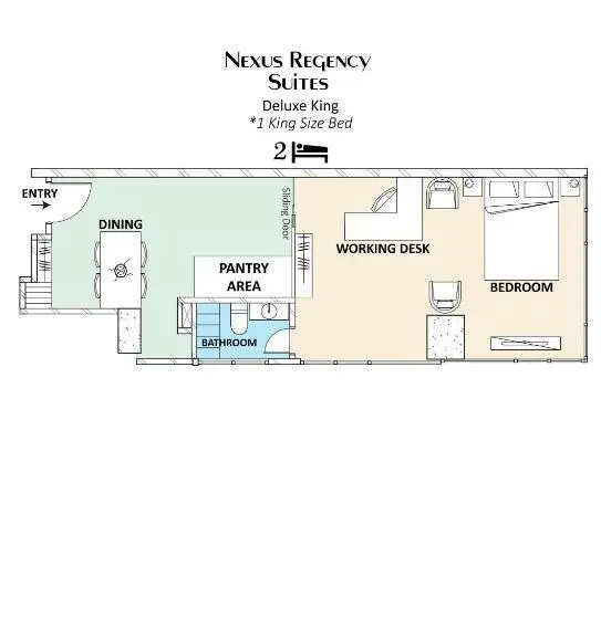 キングサイズベッドのデラックスルーム, Nexus Regency Suites &