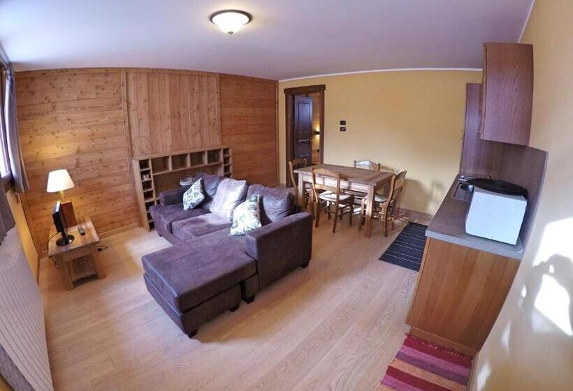 带1个卧室带花园景观的公寓, Chalet Alpina Hotel & Apartments