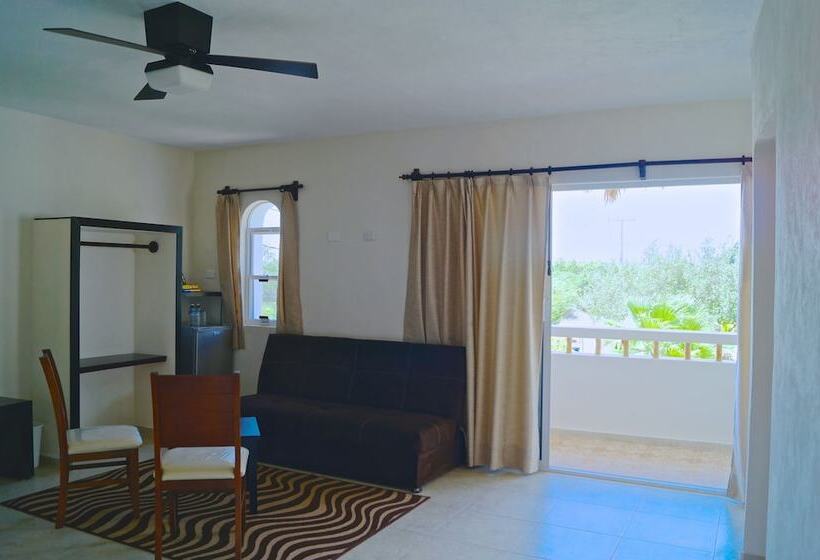 带2个双人床的标准工作室, Puerto Holbox Beach Front