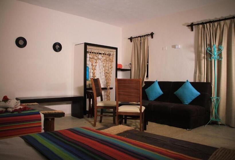 带2个双人床的标准工作室, Puerto Holbox Beach Front