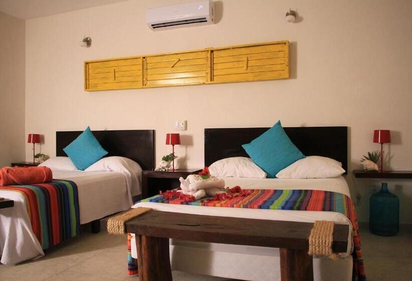 ２ダブルベッドのスタンダードルーム, Puerto Holbox Beach Front