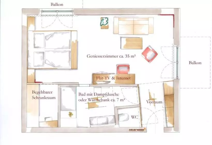 バルコニー付きジュニアスイート, Vitalzeit Hotel Weber