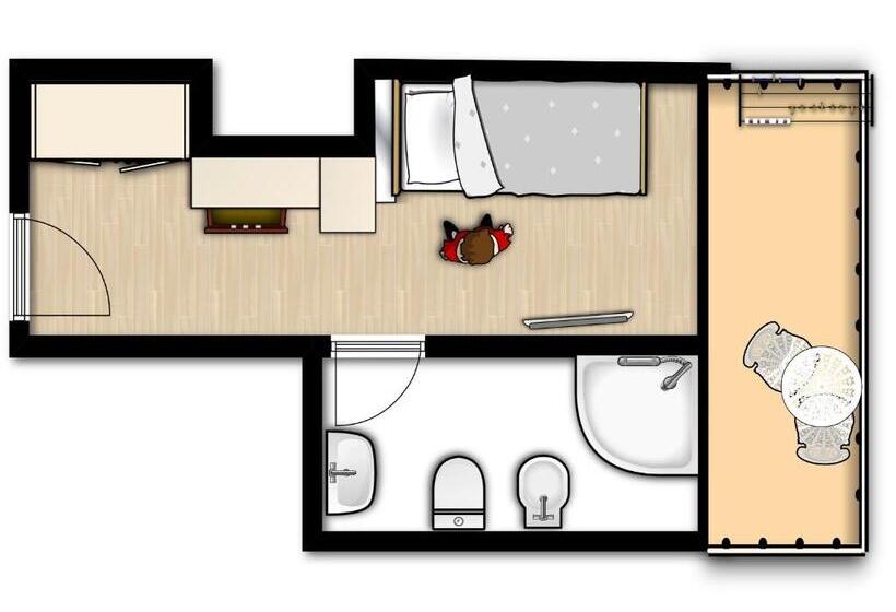 غرفة قياسية فردية, Croce Di Malta