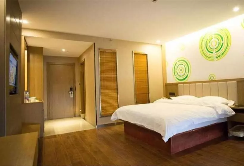 景色の見えるダブルベッドスタンダードルーム, Greentree Inn Jiangsu Taizhou Dongfeng Road Express