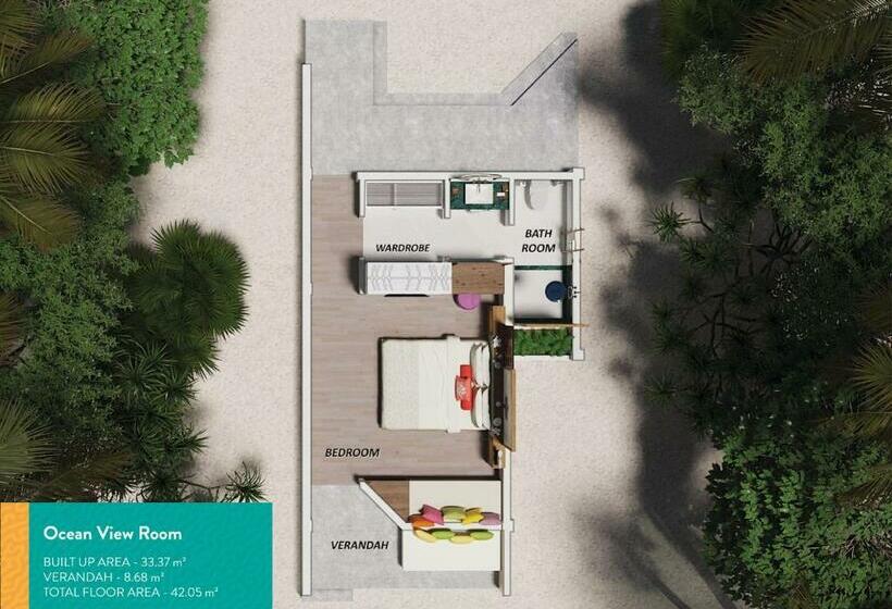 اتاق استاندارد با چشم‌انداز دریا, Oblu Xperience Ailafushi  All Inclusive With Free Transfers