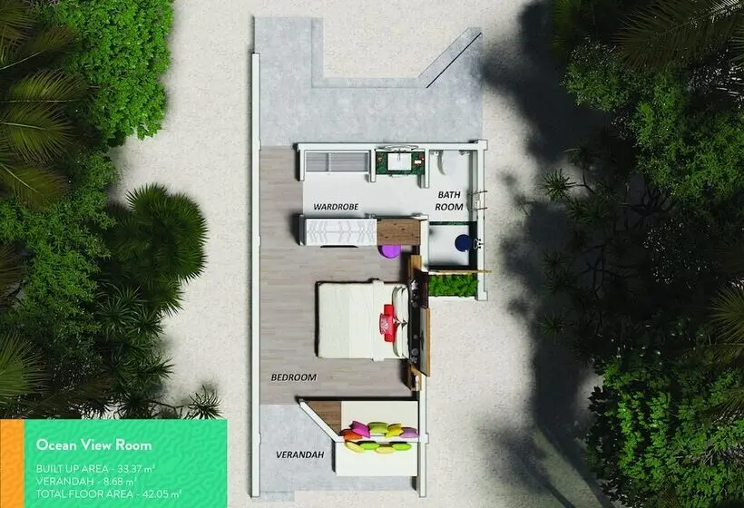 اتاق استاندارد با چشم‌انداز دریا, Oblu Xperience Ailafushi - All Inclusive