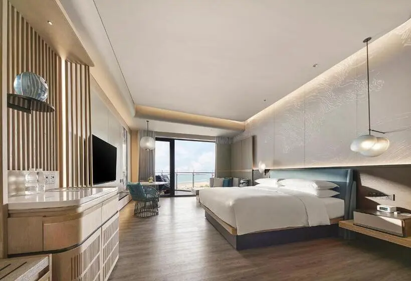 キングサイズベッドのデラックスルーム, Qinhuangdao Marriott Resort