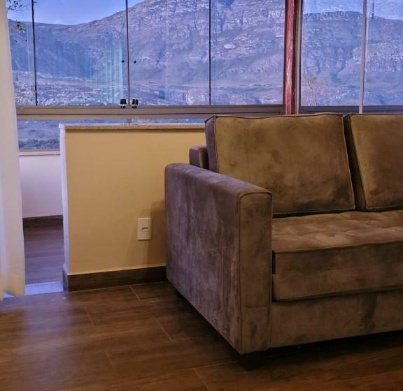 キングサイズベッドのスタンダードルーム, Euetu Na Lapinha Da Serra